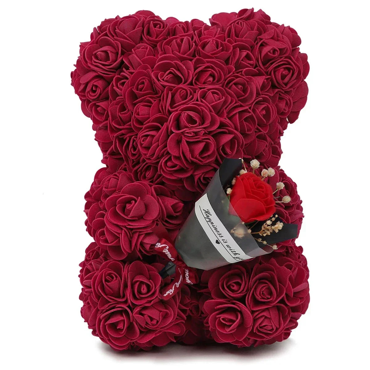 Rose Teddy Bear Artificial Flower Anniversary Valentines Day
