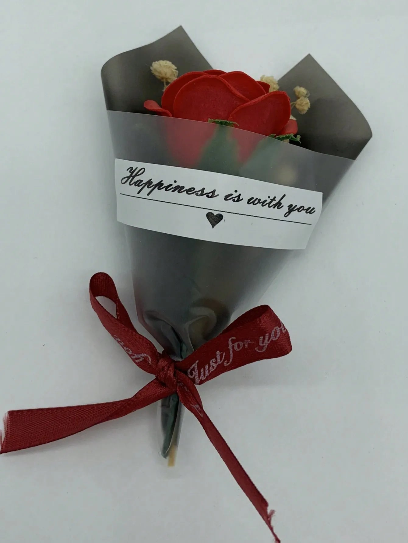 Rose Teddy Bear Artificial Flower Anniversary Valentines Day