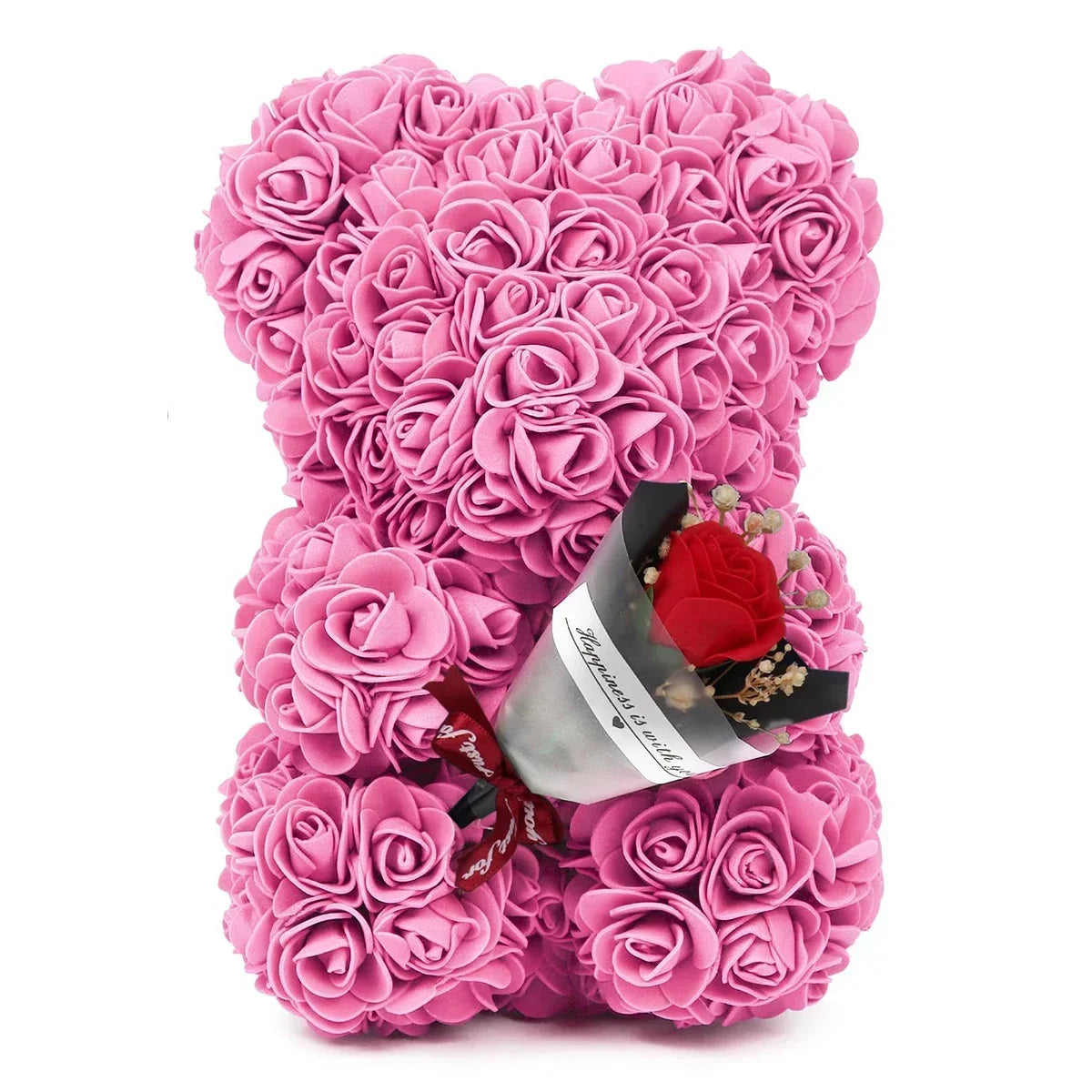 Rose Teddy Bear Artificial Flower Anniversary Valentines Day